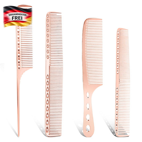 Friseur kamm set aus metall - aus,